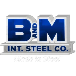 B&M International Steel Company logo